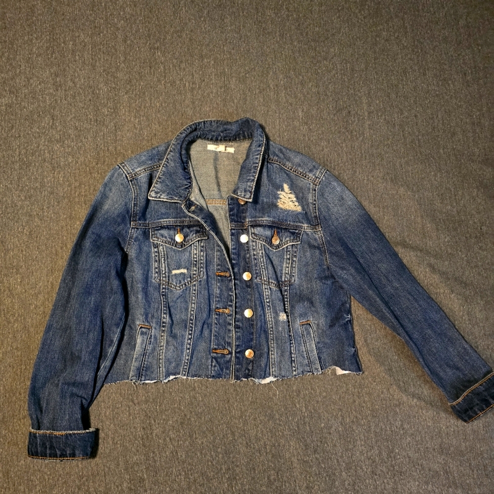 Womens XS STS blue cropped denim jacket